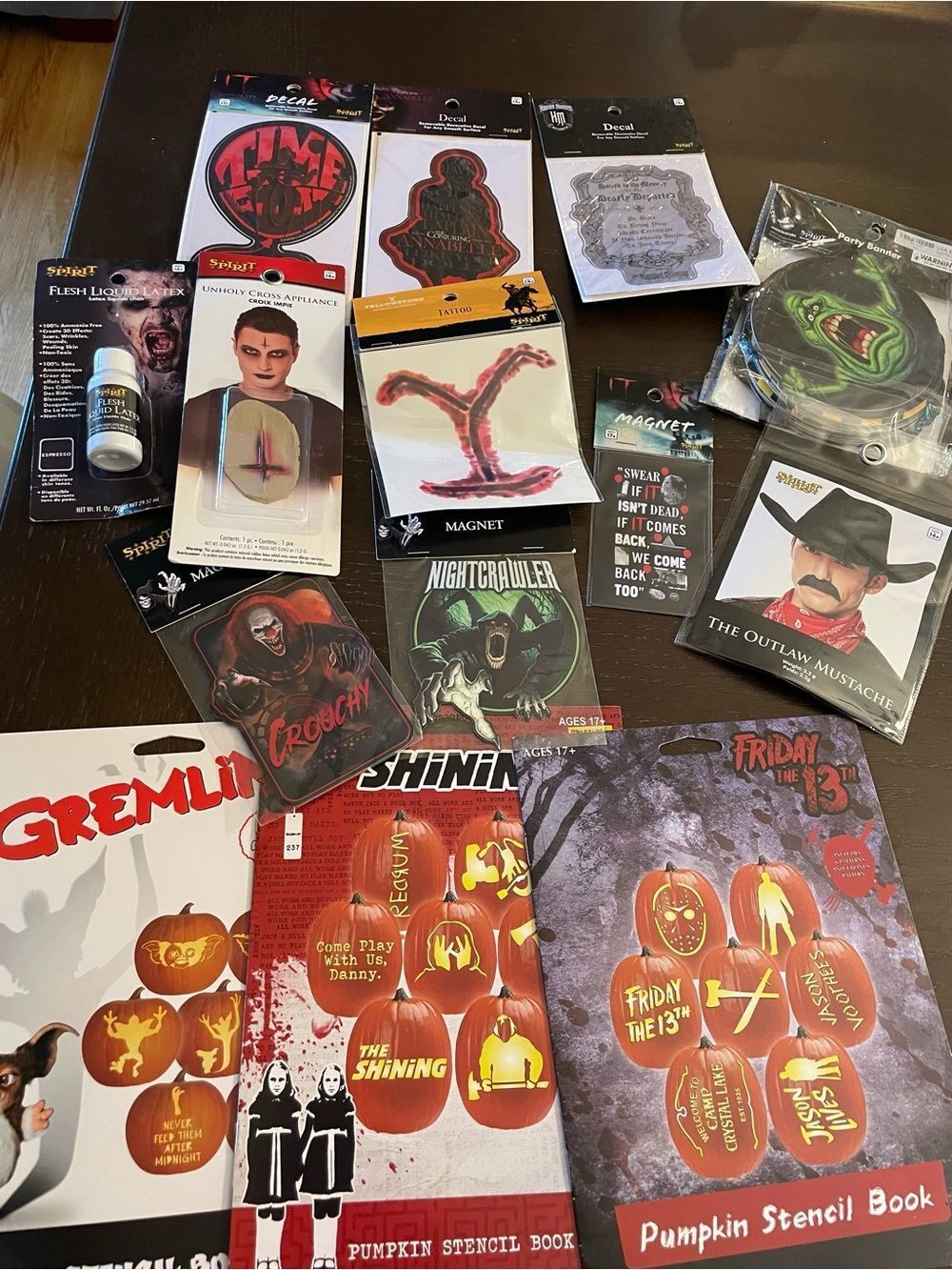 Spirit Halloween Accessories Lot Ghostbusters Scars Magnets Decals Books ETC!
